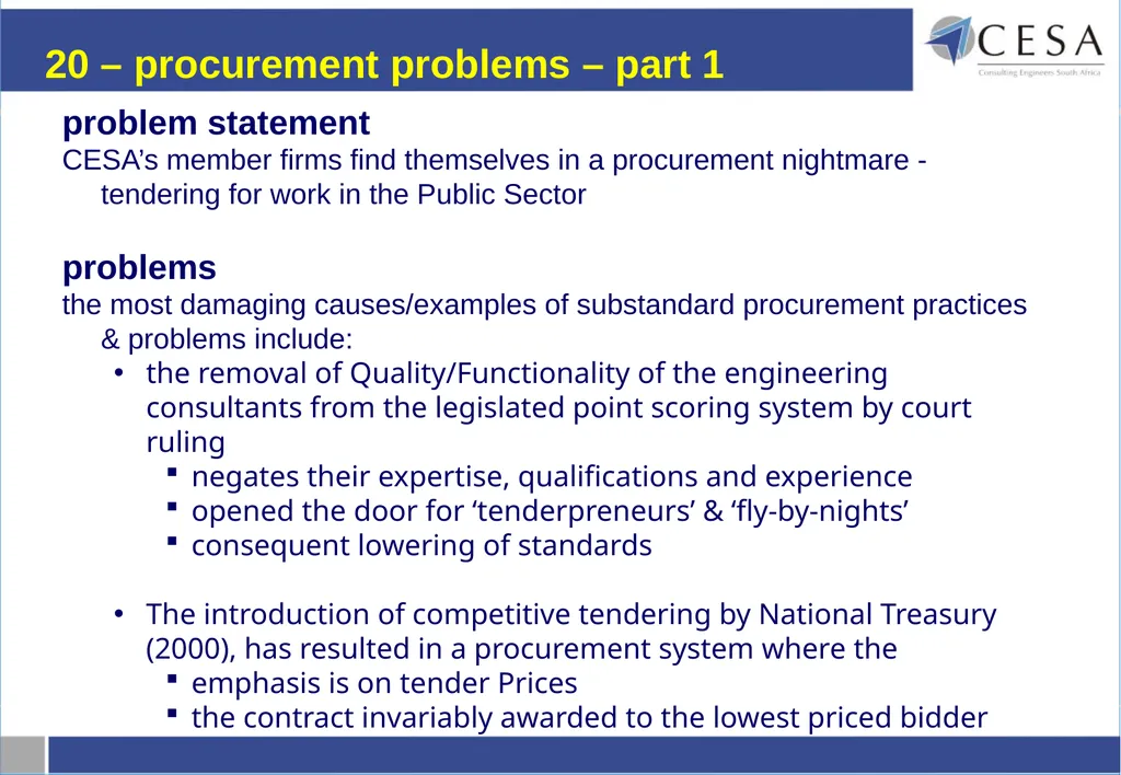 Current procurement environment from a - slide 21 of 29