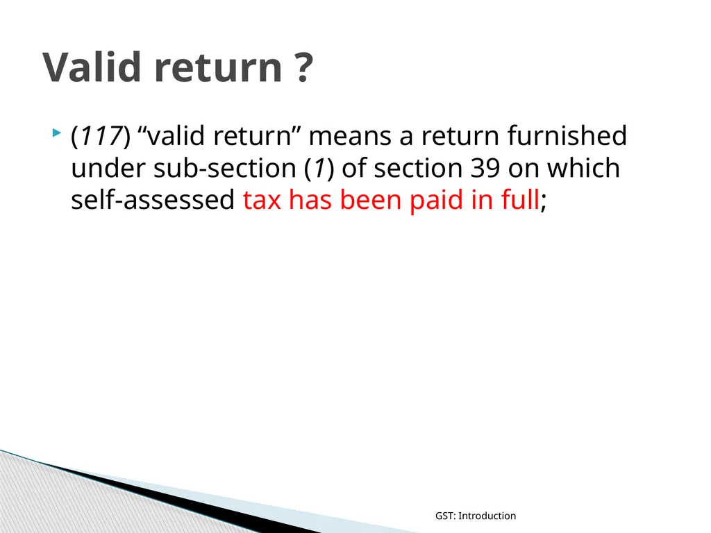 GOODS & SERVICES TAX (GST) IN INDIA GST: - slide 33 of 64