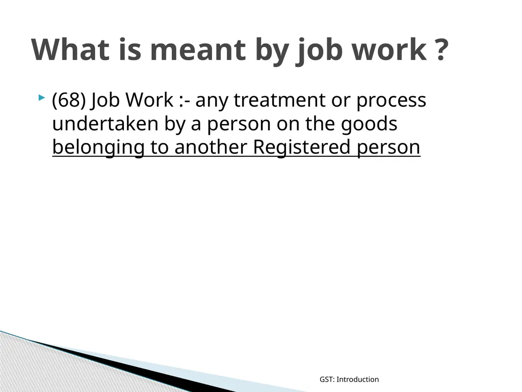 GOODS & SERVICES TAX (GST) IN INDIA GST: - slide 30 of 64