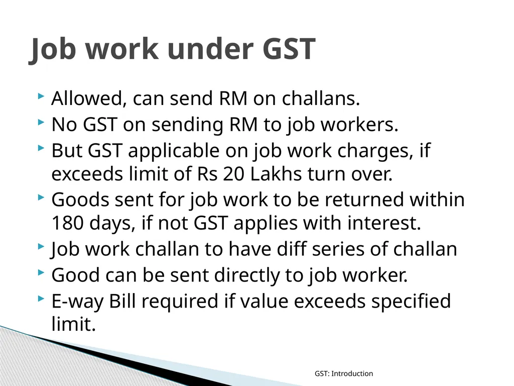 GOODS & SERVICES TAX (GST) IN INDIA GST: - slide 49 of 64