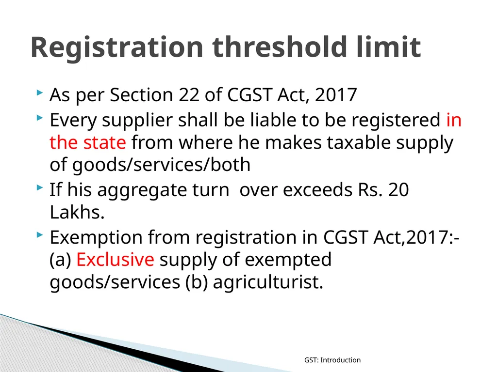 GOODS & SERVICES TAX (GST) IN INDIA GST: - slide 34 of 64