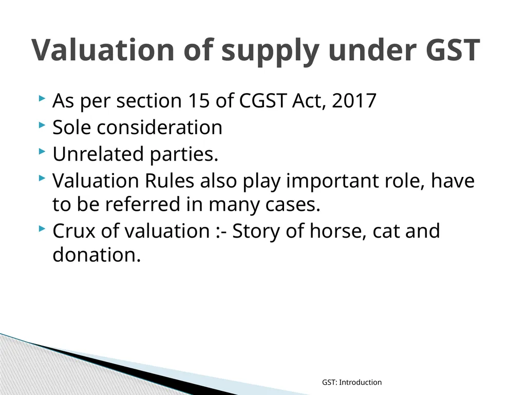 GOODS & SERVICES TAX (GST) IN INDIA GST: - slide 54 of 64