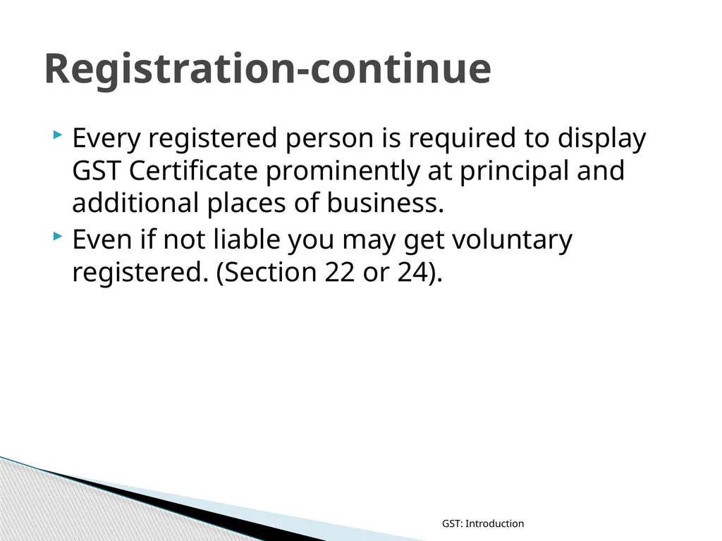 GOODS & SERVICES TAX (GST) IN INDIA GST: - slide 40 of 64
