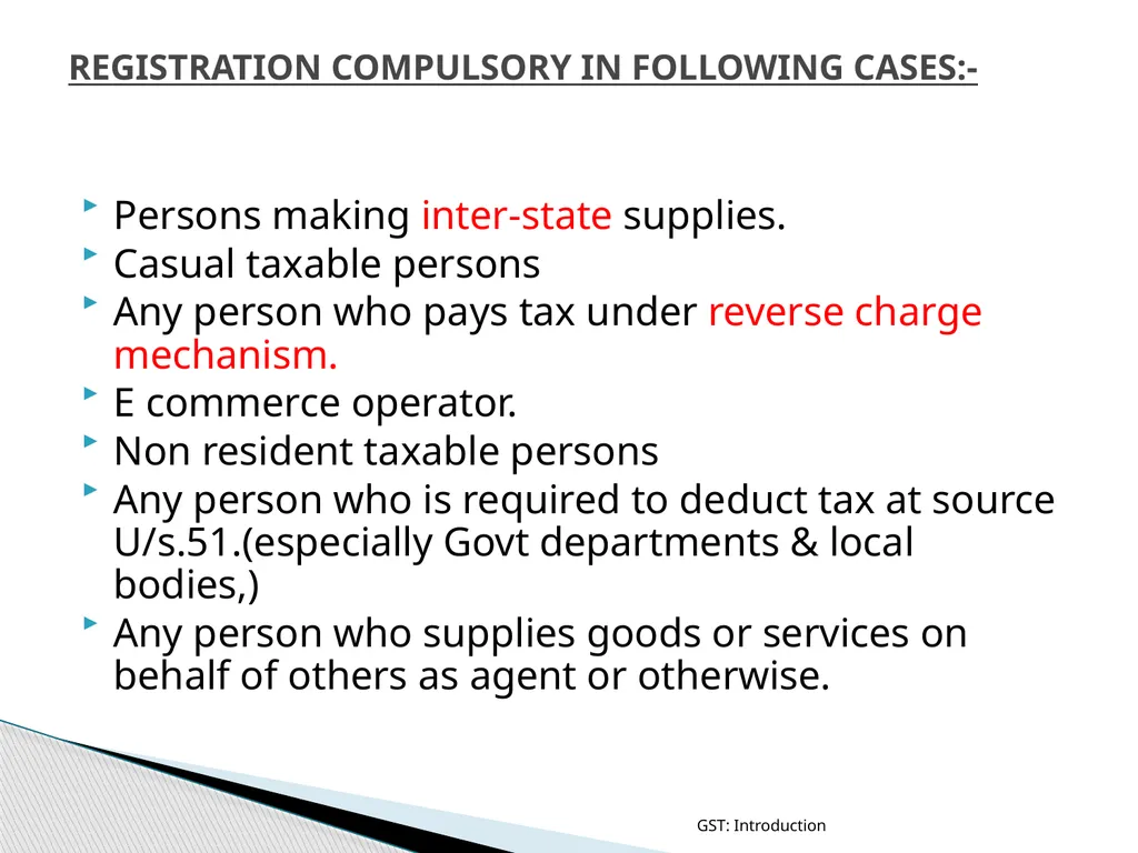 GOODS & SERVICES TAX (GST) IN INDIA GST: - slide 36 of 64