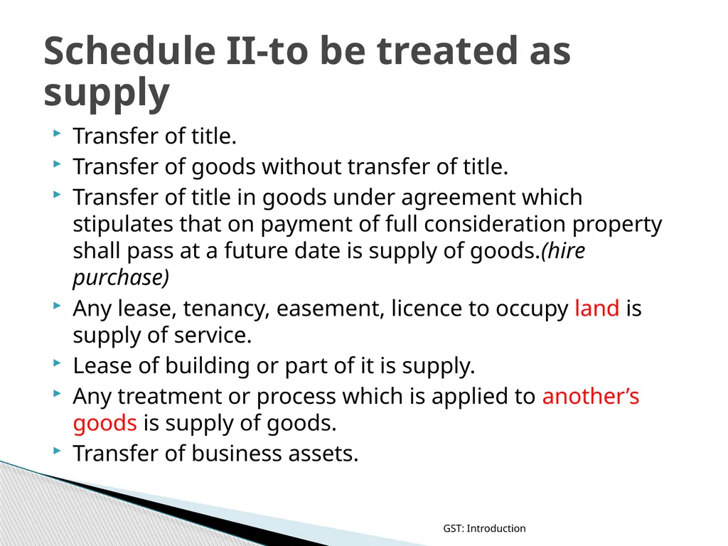 GOODS & SERVICES TAX (GST) IN INDIA GST: - slide 24 of 64