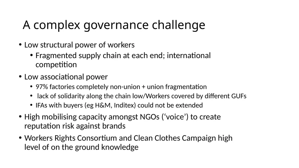 Global labour governance: an idea whose time has - slide 8 of 17