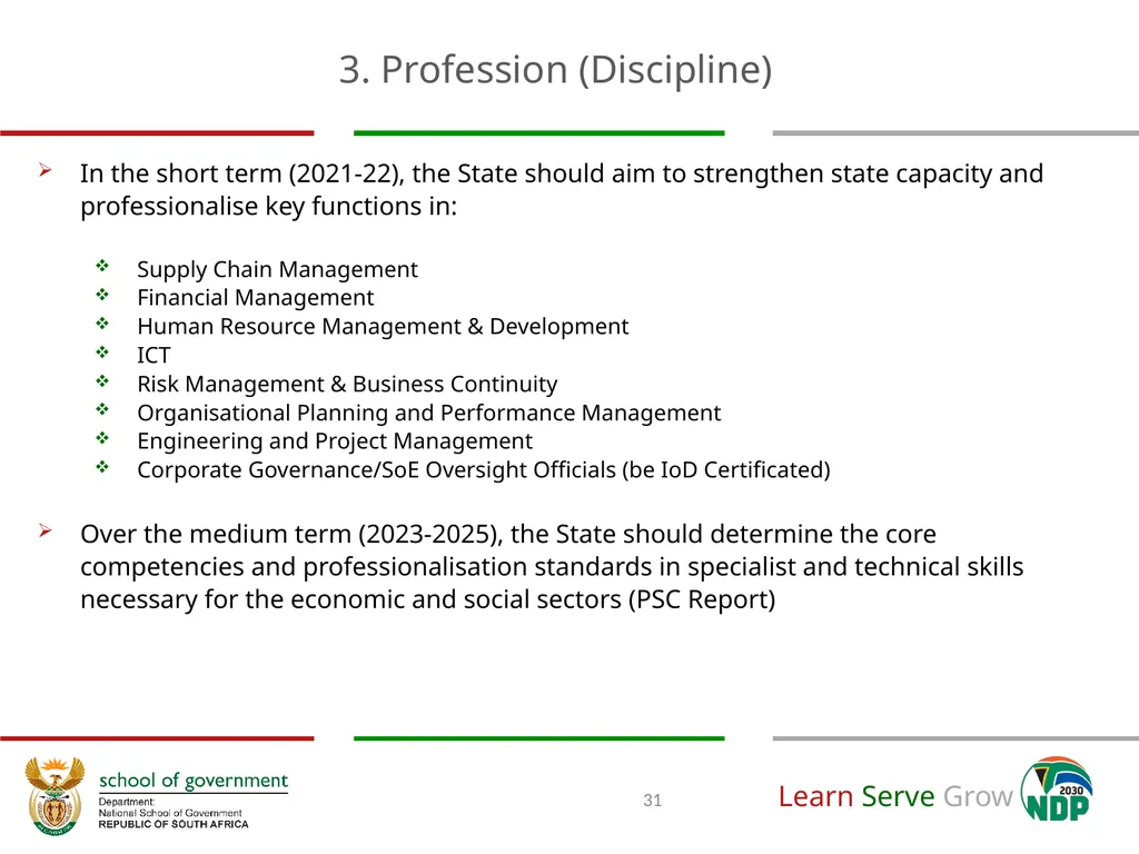 A National Implementation Framework towards the - slide 31 of 35