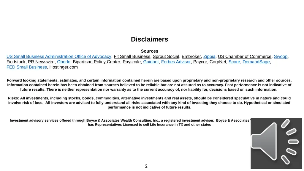 Eric C. Boyce, CFA President & CEO Boyce & - slide 2 of 67