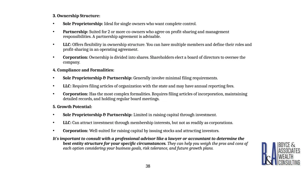 Eric C. Boyce, CFA President & CEO Boyce & - slide 38 of 67