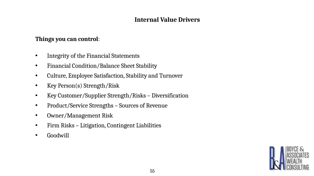 Eric C. Boyce, CFA President & CEO Boyce & - slide 55 of 67