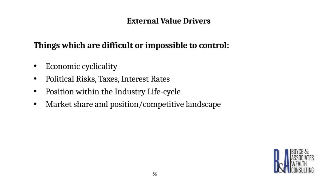 Eric C. Boyce, CFA President & CEO Boyce & - slide 56 of 67