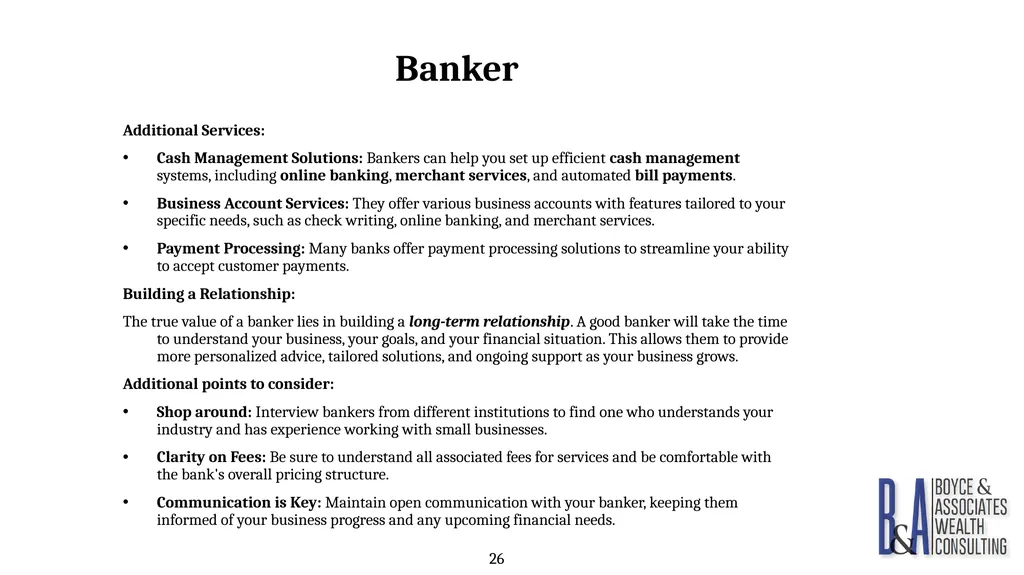Eric C. Boyce, CFA President & CEO Boyce & - slide 26 of 67