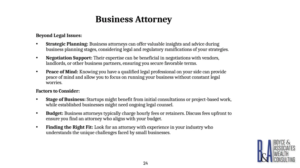 Eric C. Boyce, CFA President & CEO Boyce & - slide 24 of 67