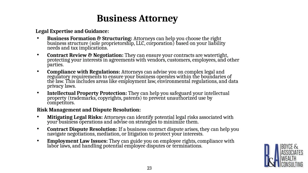 Eric C. Boyce, CFA President & CEO Boyce & - slide 23 of 67