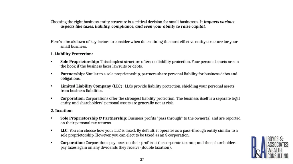Eric C. Boyce, CFA President & CEO Boyce & - slide 37 of 67