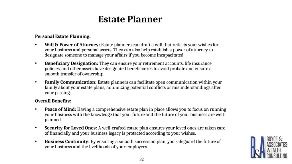 Eric C. Boyce, CFA President & CEO Boyce & - slide 32 of 67