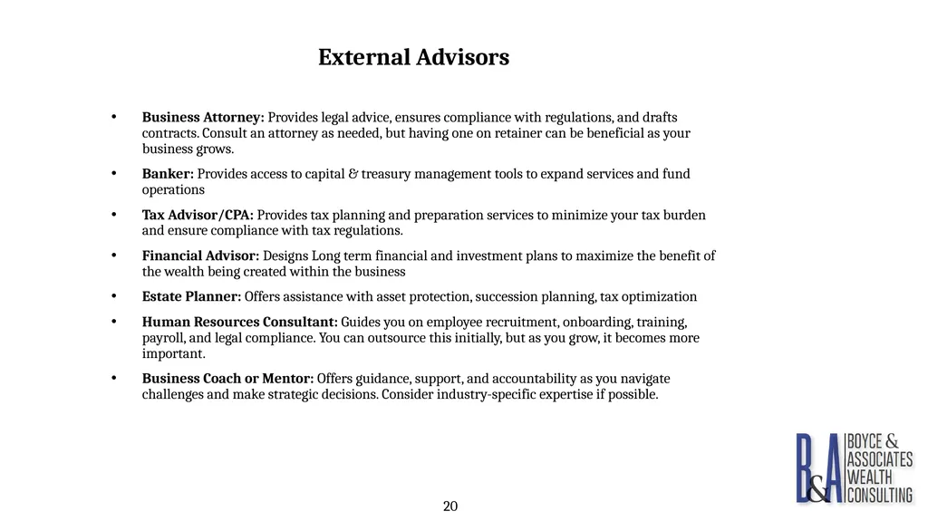 Eric C. Boyce, CFA President & CEO Boyce & - slide 20 of 67
