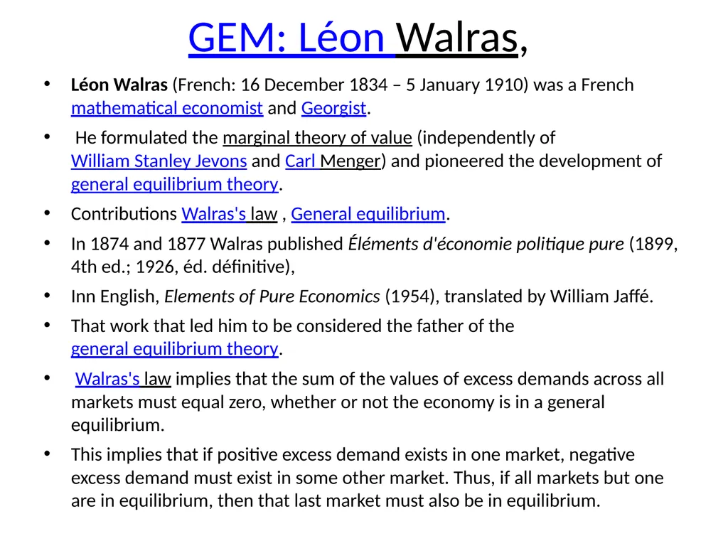 General Equilibrium Model L-1/1 Contents Partial - slide 4 of 87