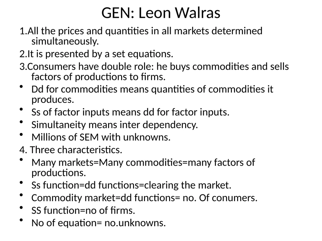 General Equilibrium Model L-1/1 Contents Partial - slide 5 of 87