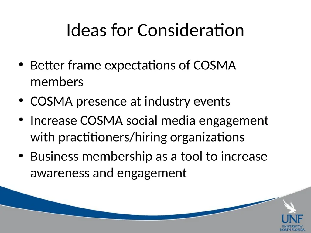 A Survey of COSMA Accreditation Programs Gil - slide 21 of 22