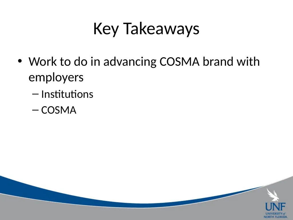 A Survey of COSMA Accreditation Programs Gil - slide 20 of 22