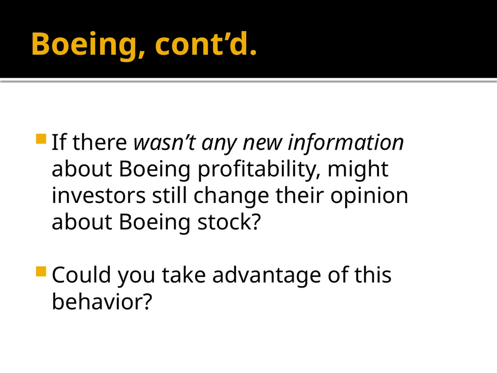 What does market efficiency mean? FIN 352 – - slide 8 of 14