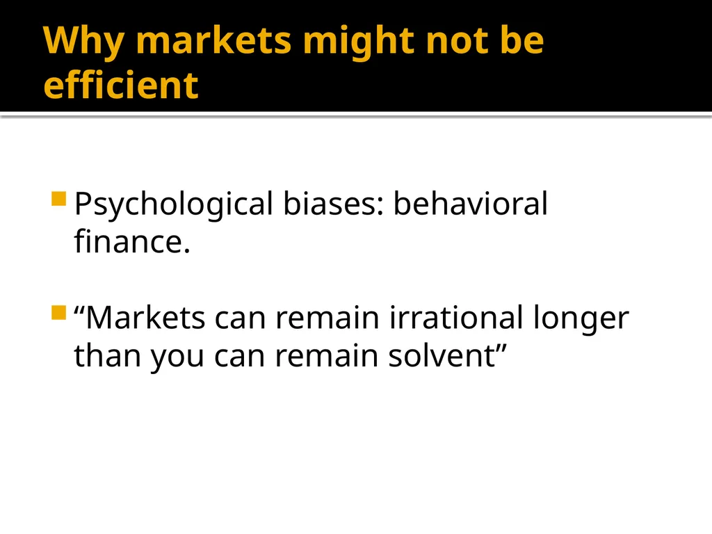 What does market efficiency mean? FIN 352 – - slide 11 of 14