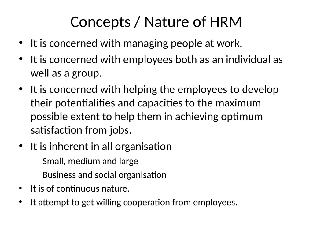 HUMAN RESOURCE MANAGEMENT Unit-1 Concepts, - slide 17 of 32