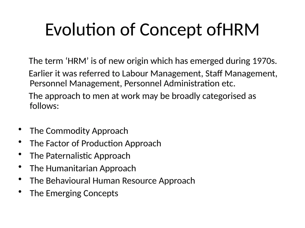 HUMAN RESOURCE MANAGEMENT Unit-1 Concepts, - slide 25 of 32