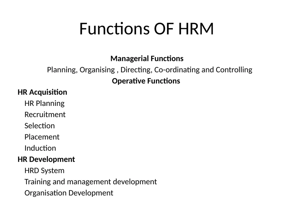 HUMAN RESOURCE MANAGEMENT Unit-1 Concepts, - slide 21 of 32