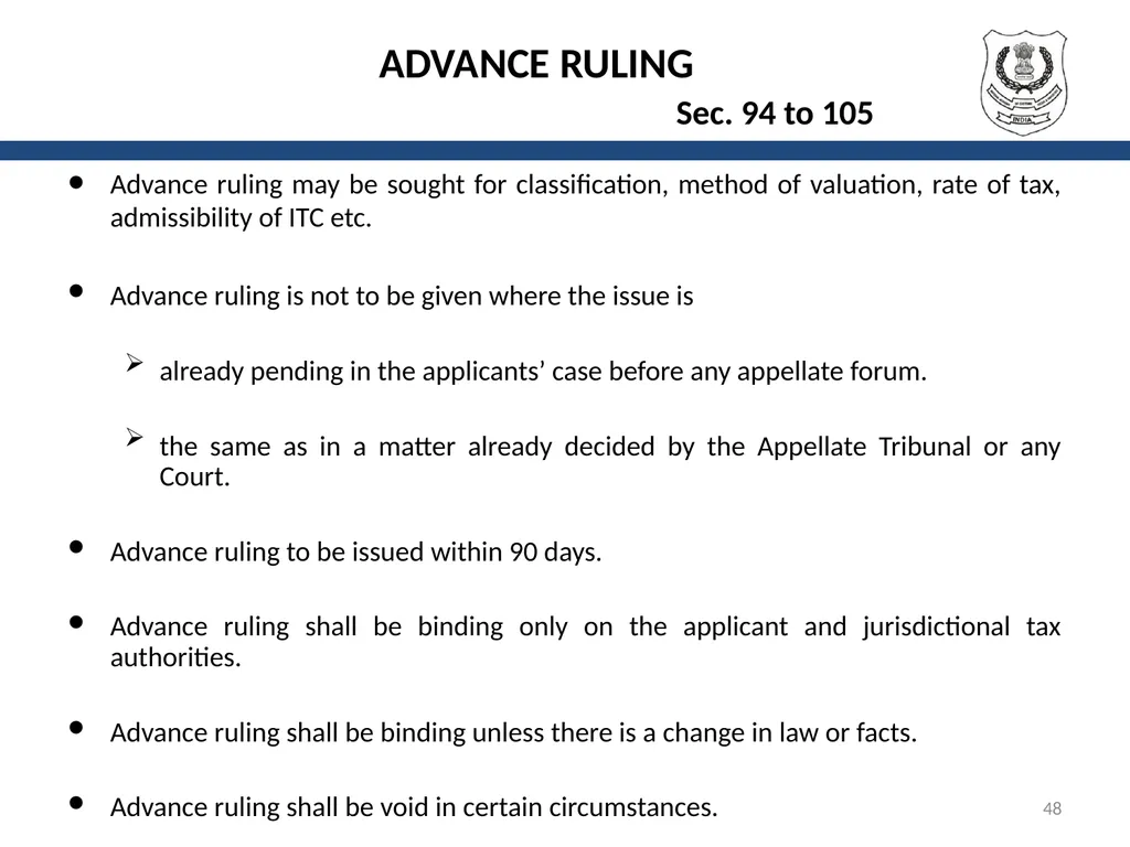 OVERVIEW OF GST AND MODEL GST LAW Presentation by: - slide 48 of 69