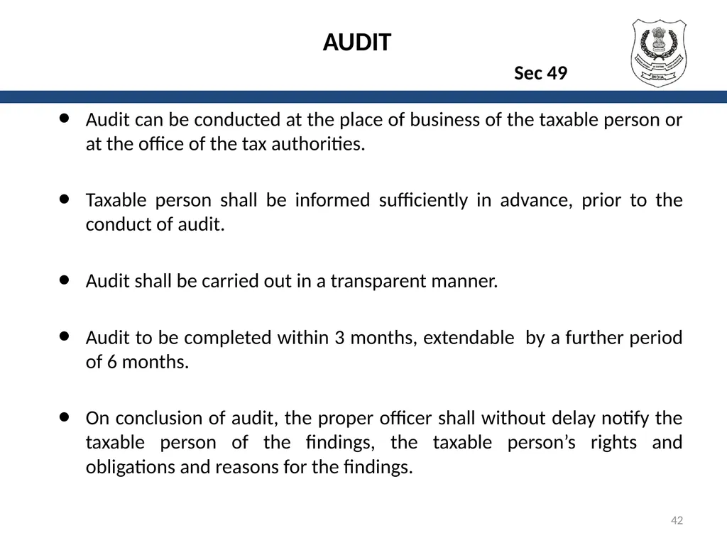 OVERVIEW OF GST AND MODEL GST LAW Presentation by: - slide 42 of 69