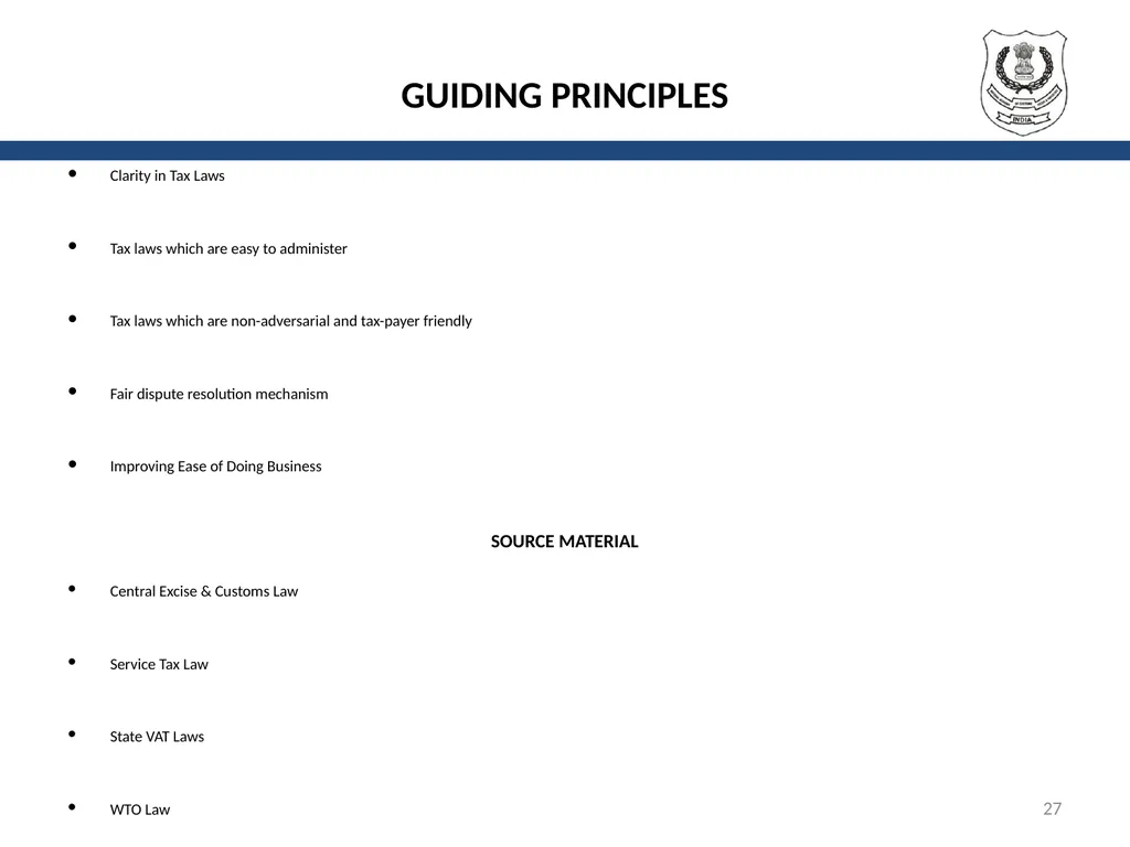 OVERVIEW OF GST AND MODEL GST LAW Presentation by: - slide 27 of 69
