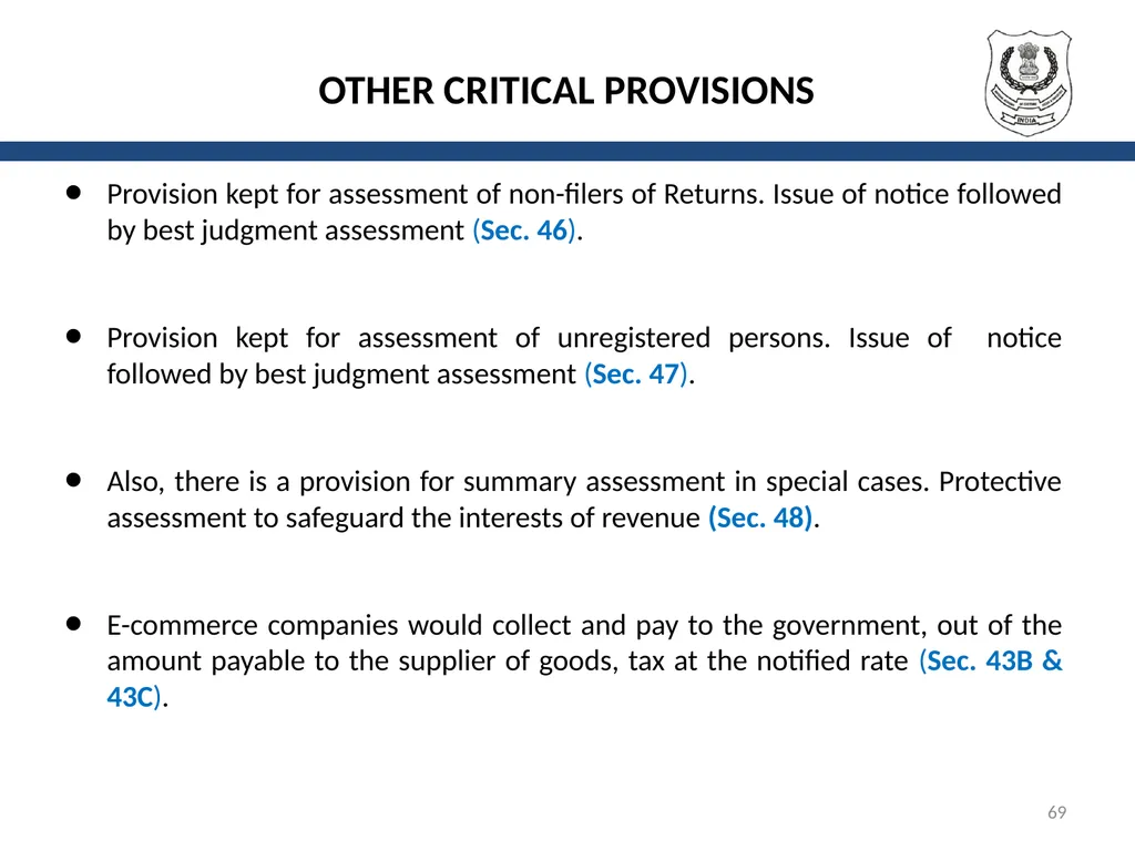 OVERVIEW OF GST AND MODEL GST LAW Presentation by: - slide 69 of 69