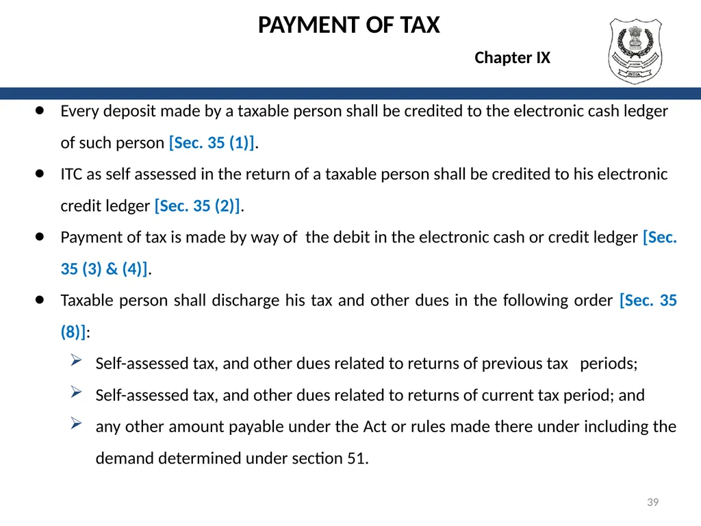 OVERVIEW OF GST AND MODEL GST LAW Presentation by: - slide 39 of 69