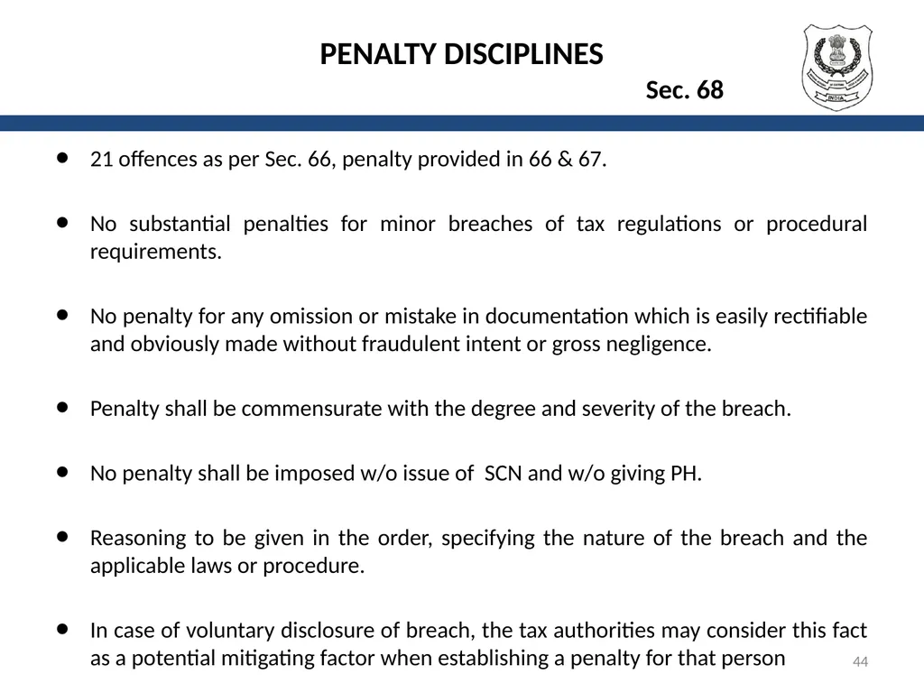 OVERVIEW OF GST AND MODEL GST LAW Presentation by: - slide 44 of 69