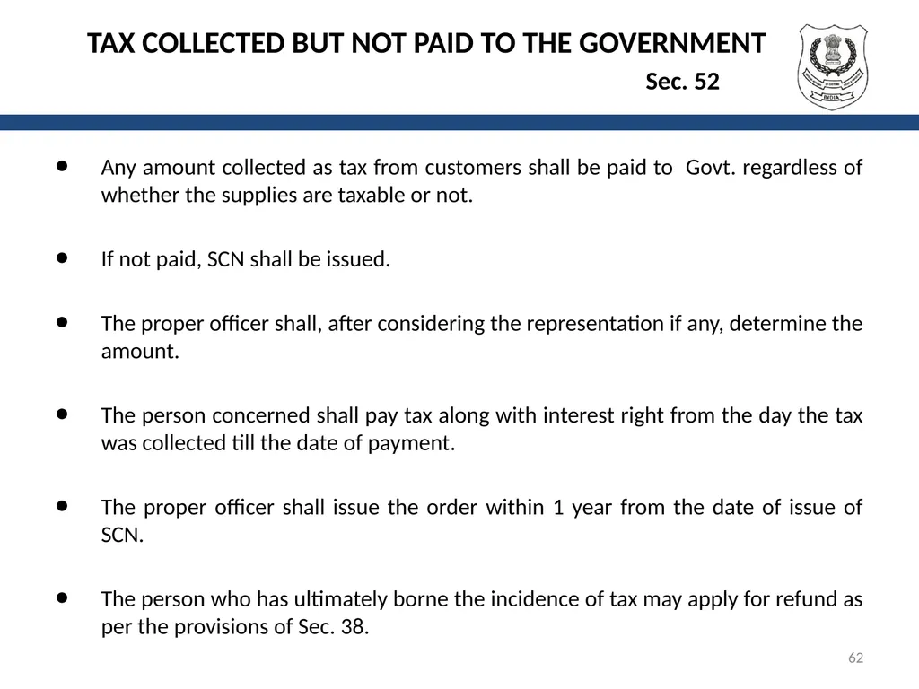 OVERVIEW OF GST AND MODEL GST LAW Presentation by: - slide 62 of 69