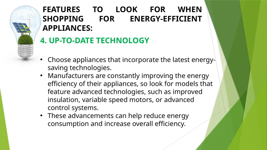 BENEFITS OF ENERGY EFFICIENT APPLIANCES As - slide 9 of 10