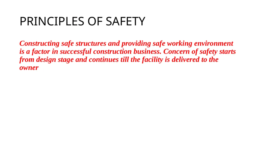 Chapter-4 PRINCIPLES OF SAFETY IN CONSTRUCTION - slide 2 of 64