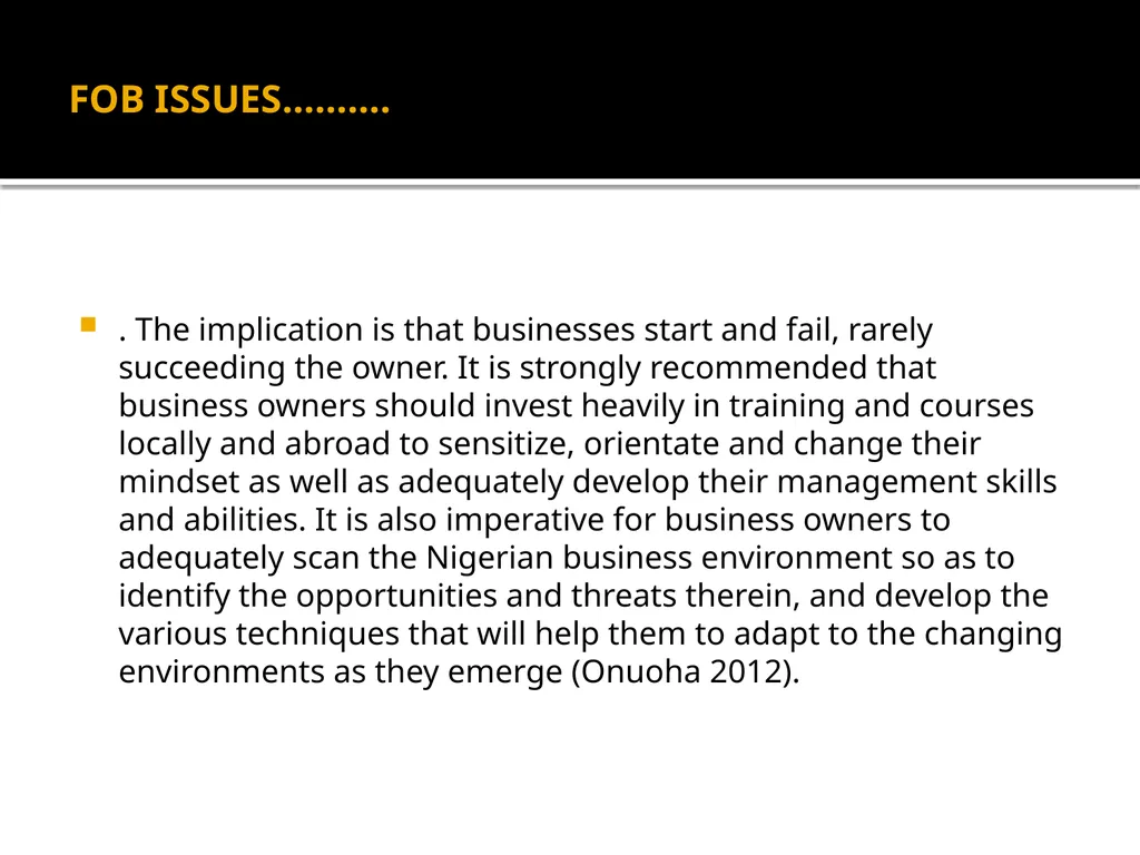 FOB: FAMILY OWNED BUSINESSES GST DR. OLANIPEKUN - slide 17 of 88