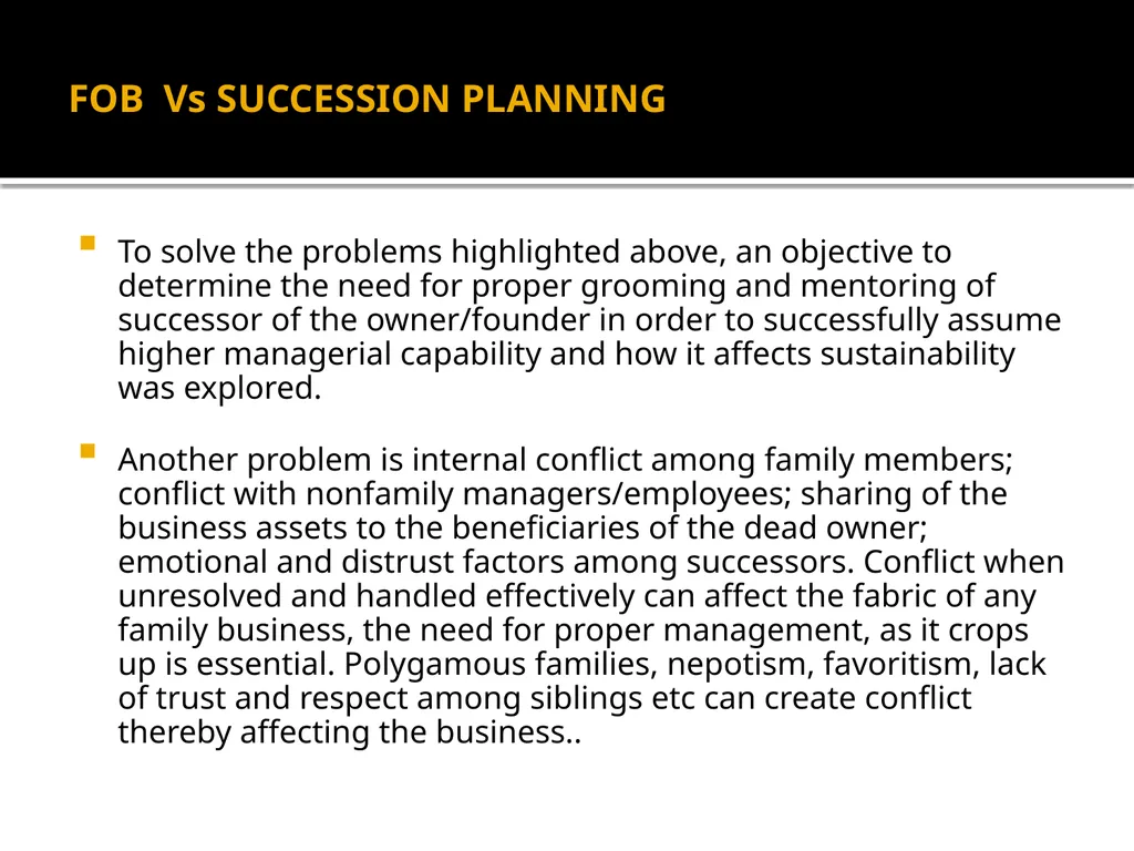 FOB: FAMILY OWNED BUSINESSES GST DR. OLANIPEKUN - slide 10 of 88