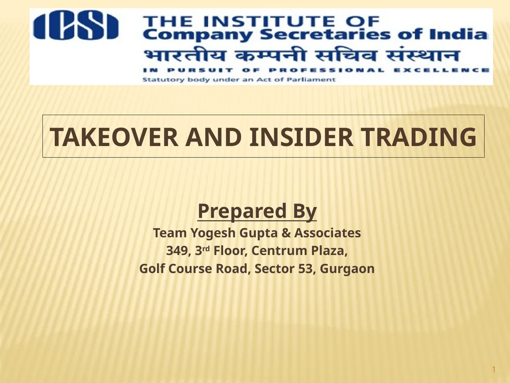 1 Prepared By Team Yogesh Gupta & Associates 349, - slide 1 of 30