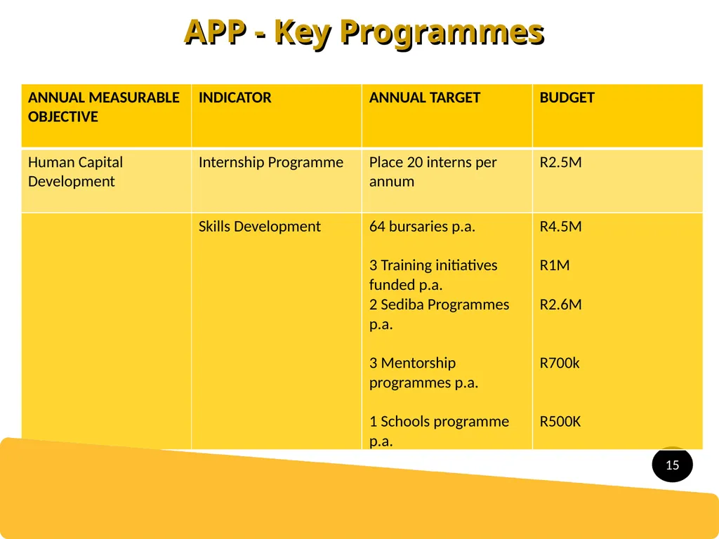 Presentation to Portfolio Committee 2016/17 APP - slide 15 of 23