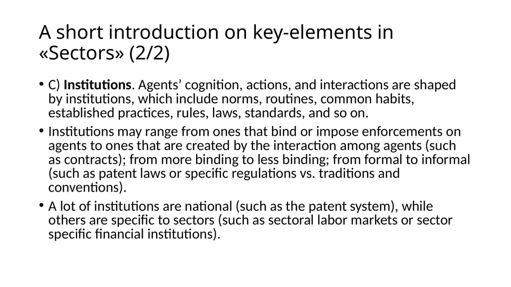Innovation differs –sectoral approach Differences… - slide 27 of 70