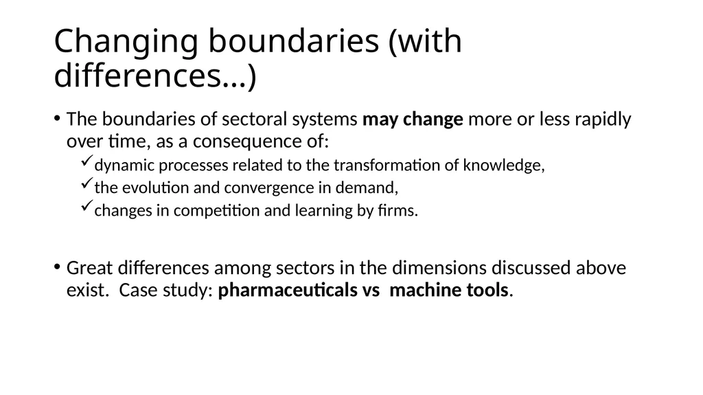 Innovation differs –sectoral approach Differences… - slide 39 of 70