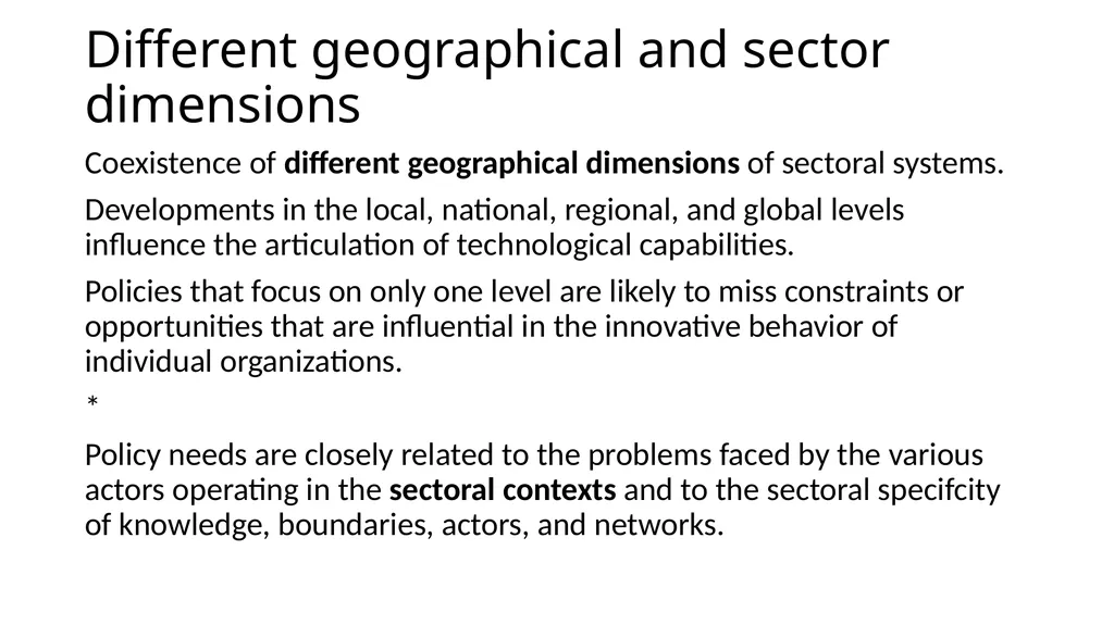 Innovation differs –sectoral approach Differences… - slide 69 of 70