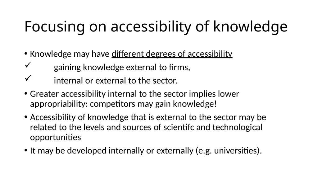 Innovation differs –sectoral approach Differences… - slide 31 of 70