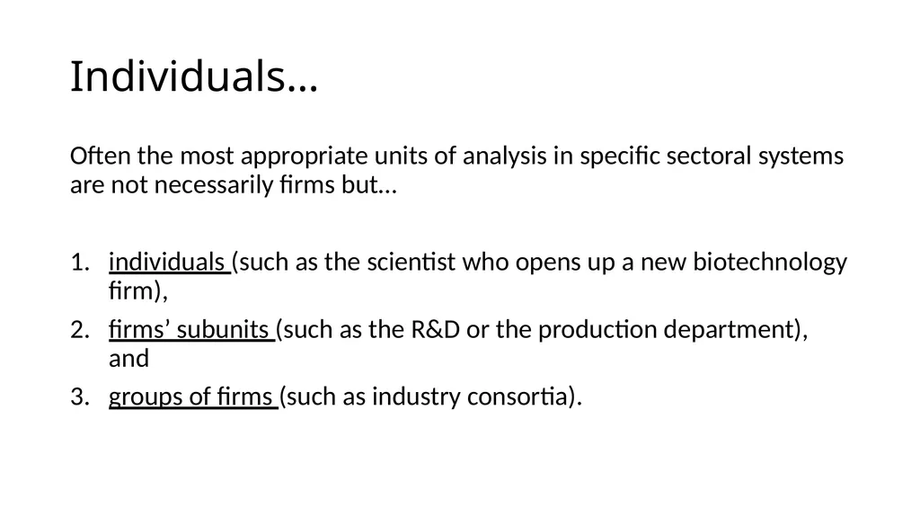 Innovation differs –sectoral approach Differences… - slide 44 of 70