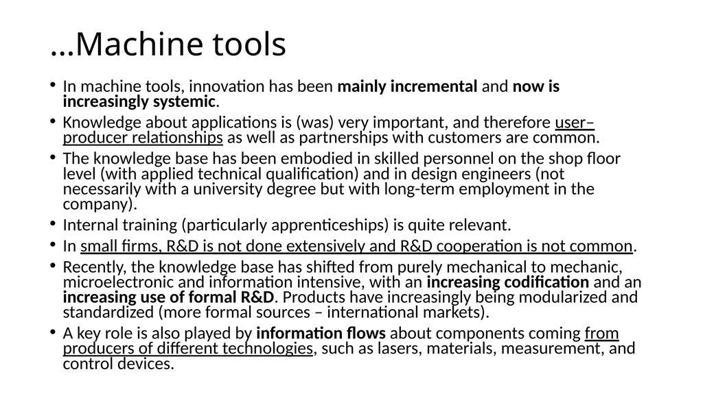 Innovation differs –sectoral approach Differences… - slide 41 of 70
