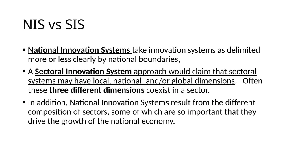 Innovation differs –sectoral approach Differences… - slide 24 of 70